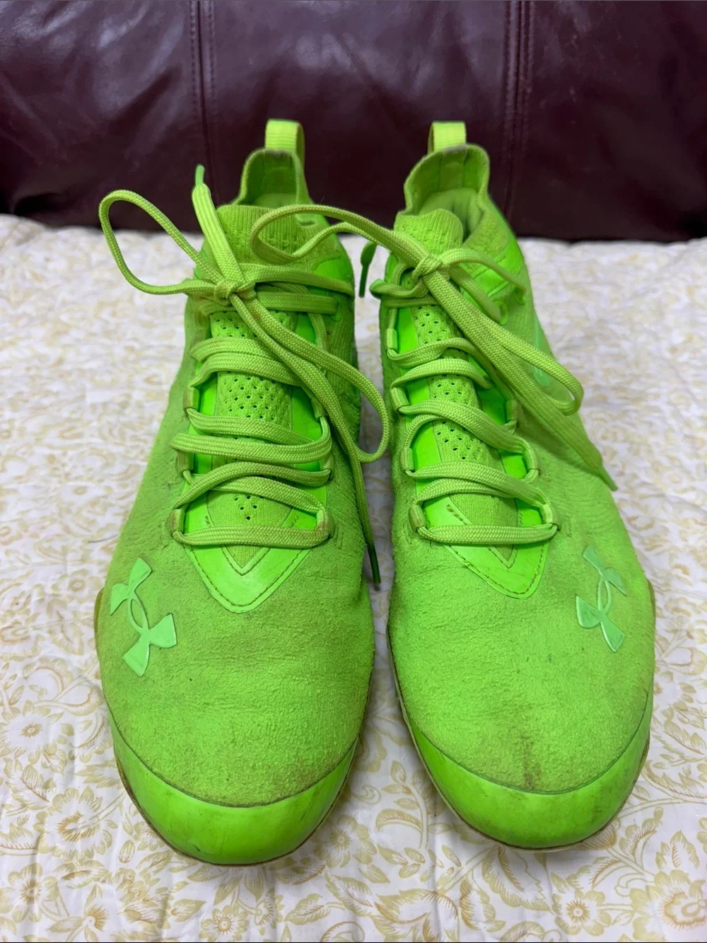 Under Armour Bright Lime Green Football Cleats